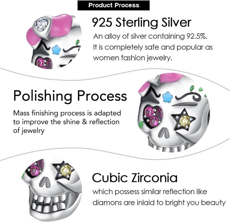 VALGACLS Mom Wife Daughter Love Heart Wedding Rings Charms 925 Sterling Silver Charms for Bracelets Necklace Valentine's Day Mother's Day Jewelry Charm for Women - Image 4